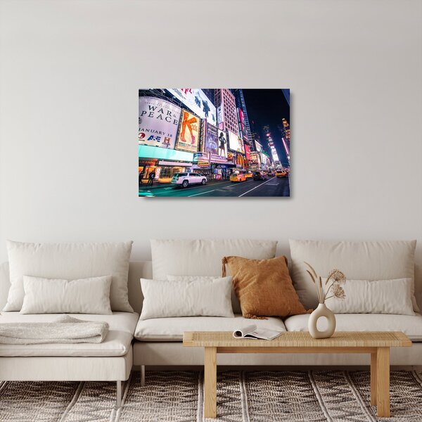 Tablou pe sticlă - New York Theather District (70x50 cm)