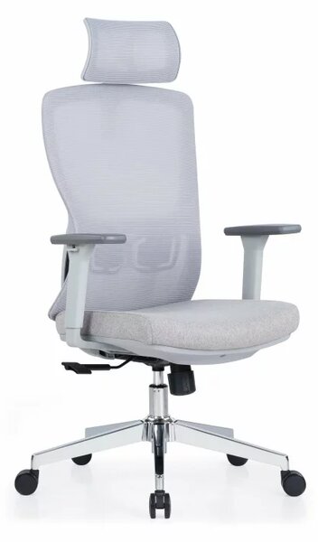 Scaun de birou ergonomic LumaSeat ,suport lombar reglabil ,culoare gri ,dimensiuni 680*680*1140-1235 mm