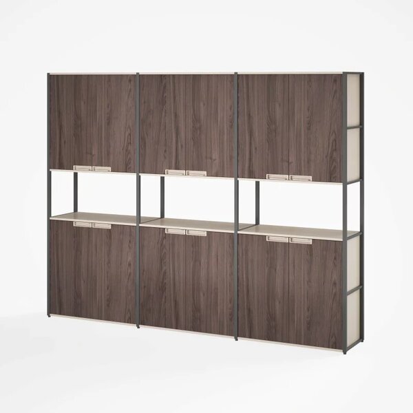 Dulap cu 6 usi si biblioteca integrata ,design modern și elegant ,calitate premium , dimensiuni 2400*400*2000