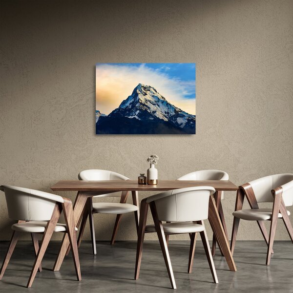 Tablou pe sticlă cu munții înzăpeziți, Nepal (70x50 cm)