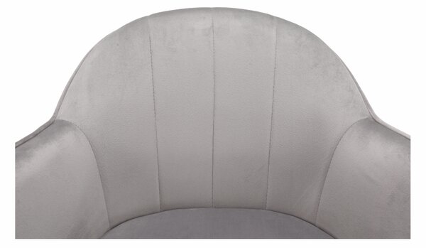 KONDELA Scaun de birou, material textil din catifea gri deschis / negru, EROL