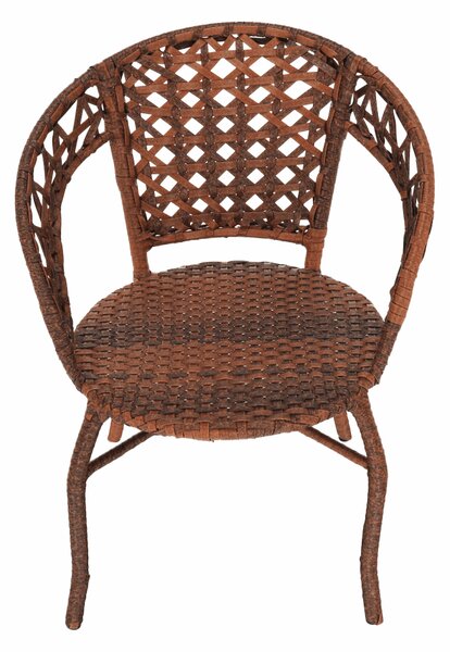 KONDELA Set de grădină din rattan 1 + 2, maro, JARUB
