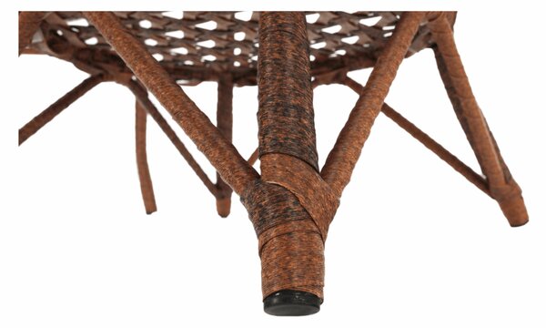 KONDELA Set de grădină din rattan 1 + 2, maro, JARUB