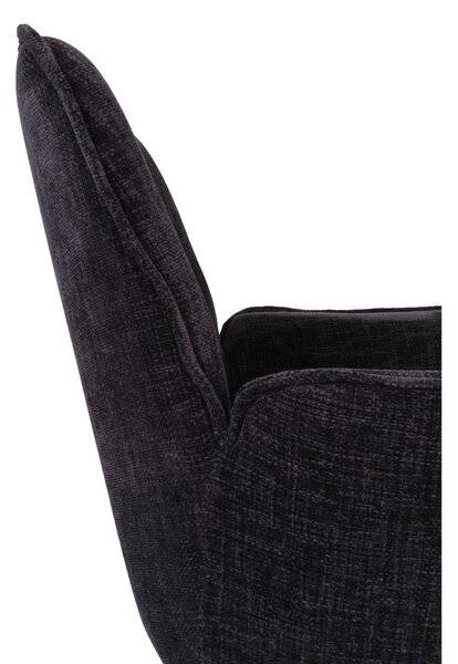 Scaun de dining pivotant Lozano negru