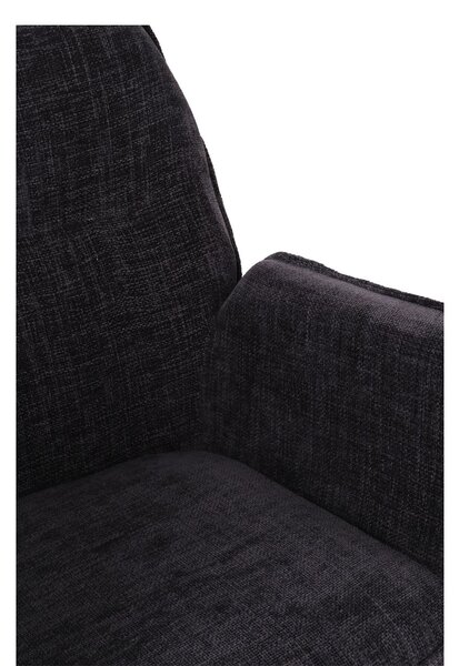 Scaun de dining pivotant Lozano negru