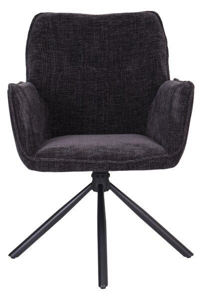Scaun de dining pivotant Lozano negru