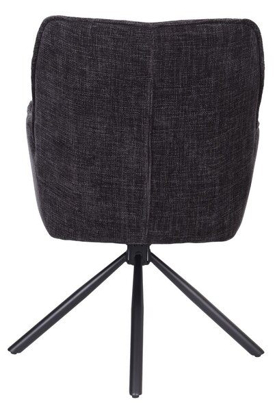 Scaun de dining pivotant Lozano negru