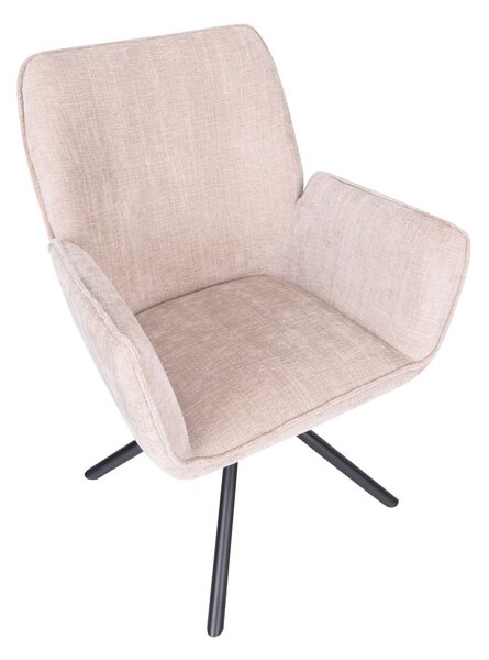 Scaun de dining pivotant Lozano bej