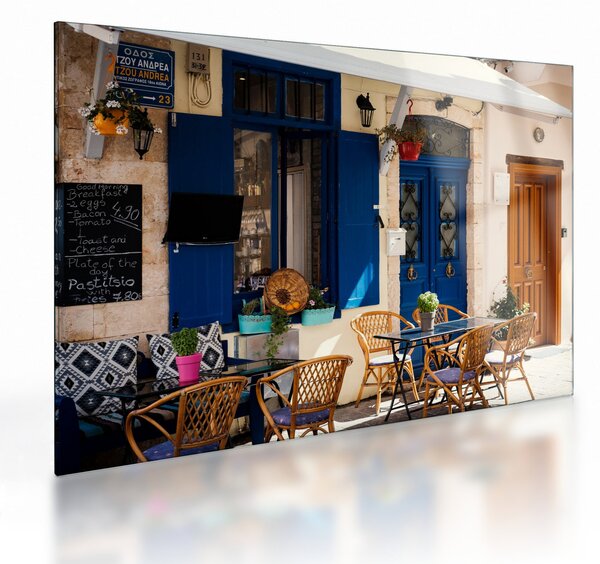 Tablou pe sticlă - ședere în Grecia (70x50 cm)