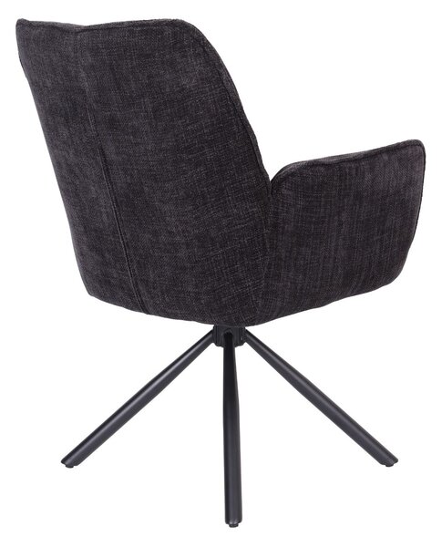 Scaun de dining pivotant Lozano negru