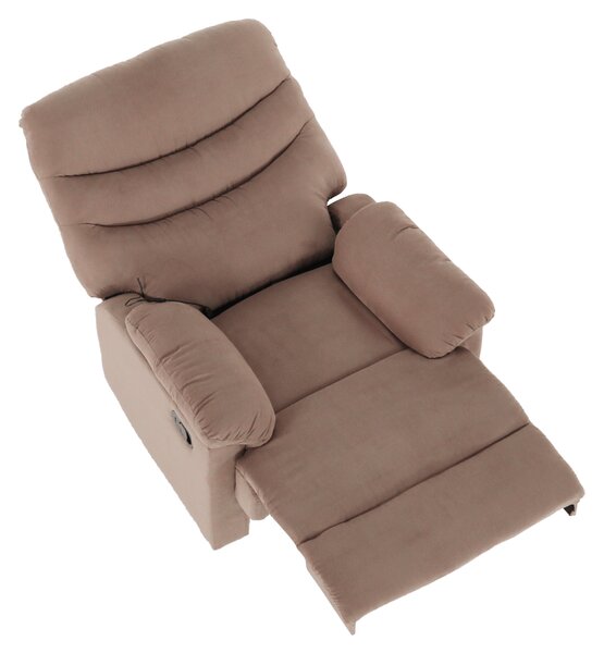 KONDELA Fotoliu de masaj, reglabil, material textil grej TAUPE, LAMBERT