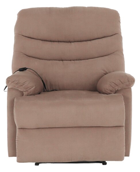 KONDELA Fotoliu de masaj, reglabil, material textil grej TAUPE, LAMBERT