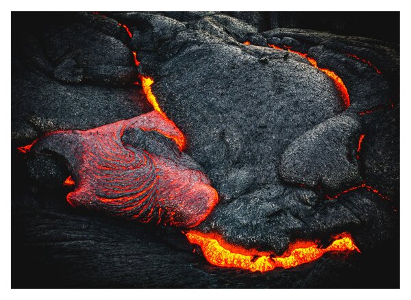 Tablou pe sticlă - Lava (70x50 cm)