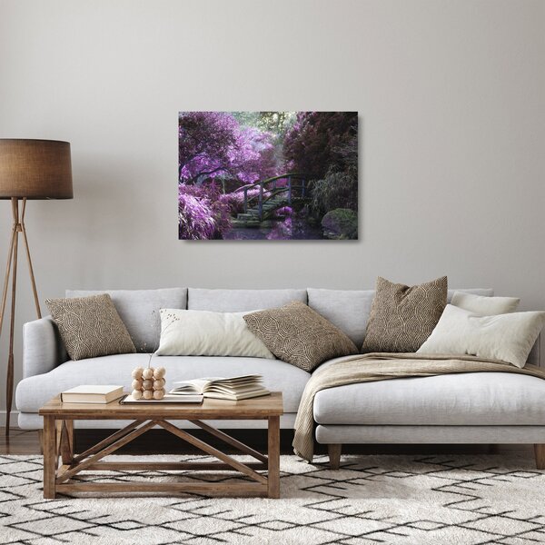 Tablou pe sticlă - Grădină mistică (70x50 cm)