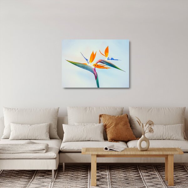 Tablou pe sticlă cu floarea Strelicie (70x50 cm)