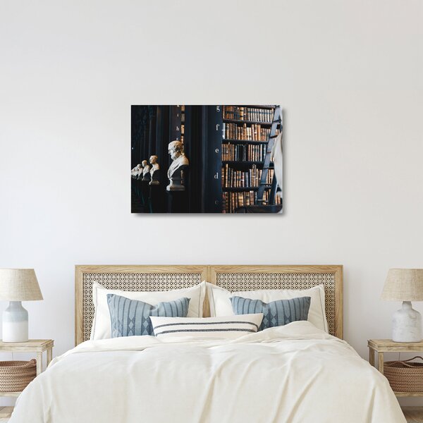 Tablou pe sticlă - La bibliotecă (70x50 cm)