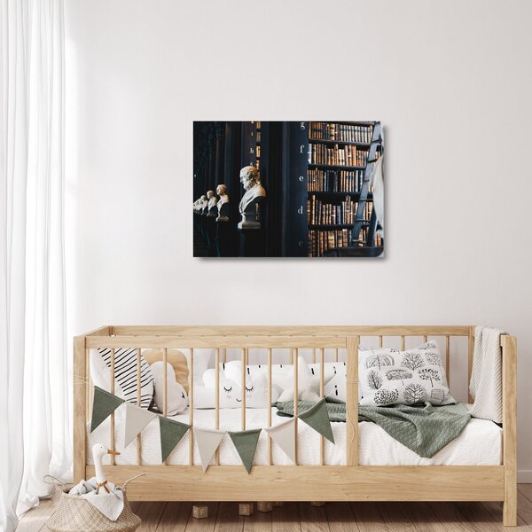 Tablou pe sticlă - La bibliotecă (70x50 cm)