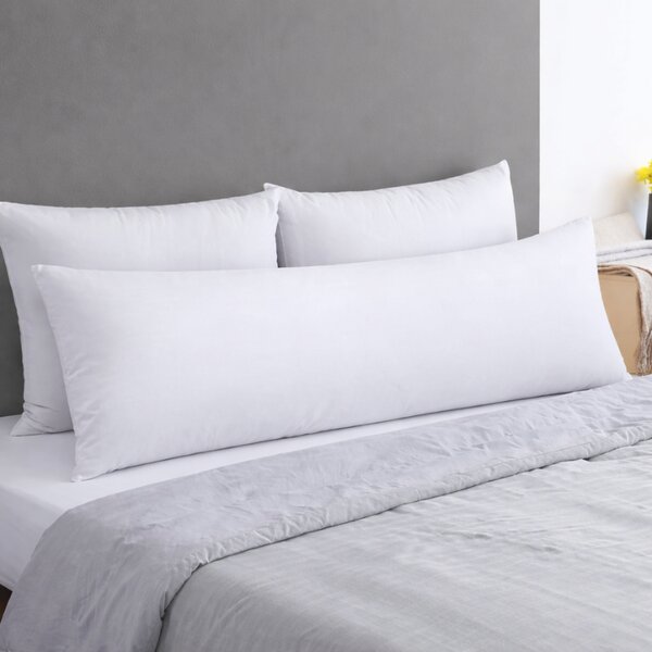 Perna pentru dormit lateral cu husa din bumbac detasabila 145x45 cm Kidizi, culoare alba