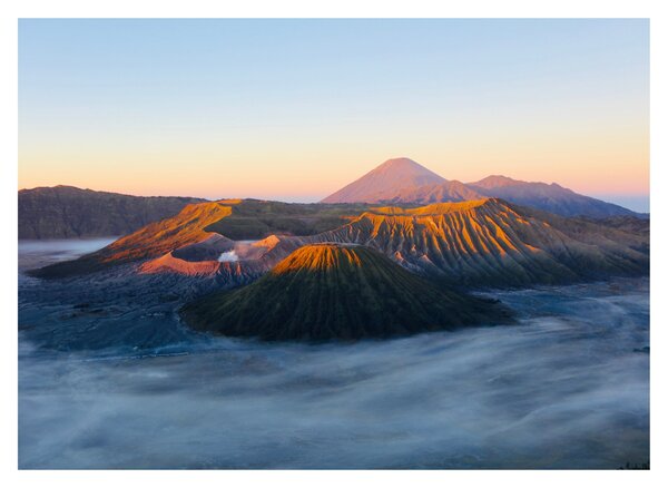 Tablou pe sticlă cu muntele Bromo în Indonesia (70x50 cm)
