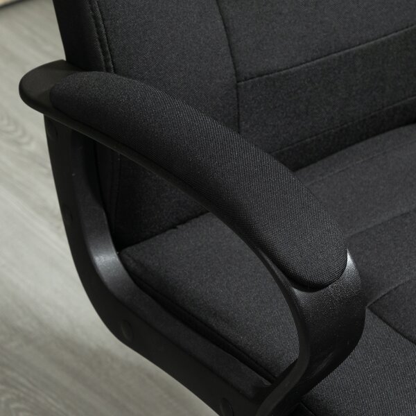 Vinsetto Scaun de Birou Ergonomic, Basculant și Captusit cu Înălțime Reglabilă, 62x76x110-119 cm, Negru | Aosom Romania