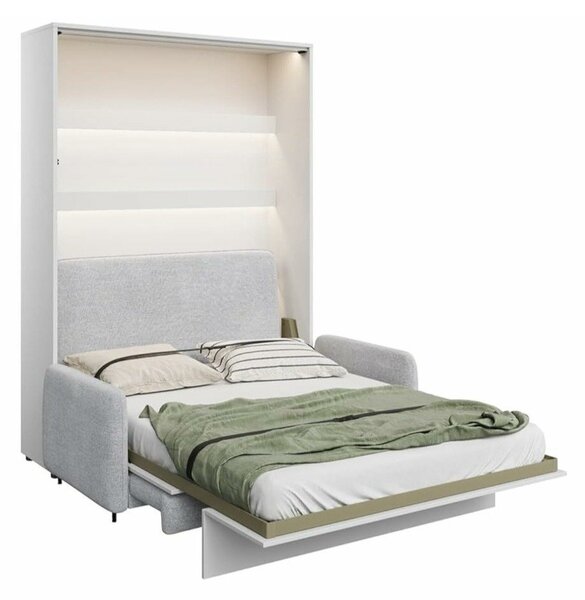 Pat rabatabil Concept Pro Lenart VIIDublu, Alb, 160x200, PAL laminat, Somiera patSomiera pat, 18x23x22cm