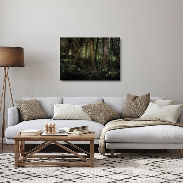 Tablou pe sticlă - Pădurea enigmatică (70x50 cm)