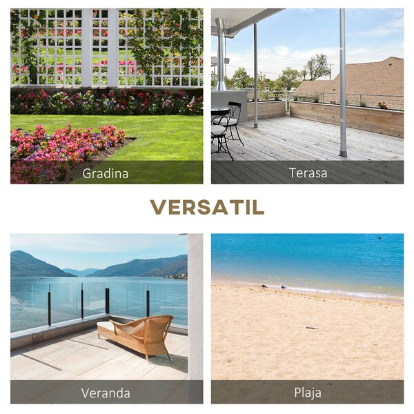 Outsunny Bancă de Grădină cu 2 Locuri, Design cu Roți, Bancă de Exterior din Lemn de Brad, pentru Terasă, Patio și Curte, 98x50x39,5 cm, Aspect Lemn Natural | Aosom Romania