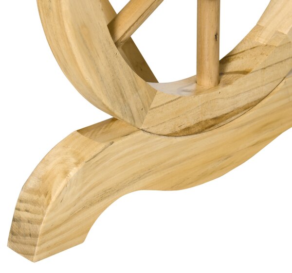 Outsunny Bancă de Grădină cu 2 Locuri, Design cu Roți, Bancă de Exterior din Lemn de Brad, pentru Terasă, Patio și Curte, 98x50x39,5 cm, Aspect Lemn Natural | Aosom Romania