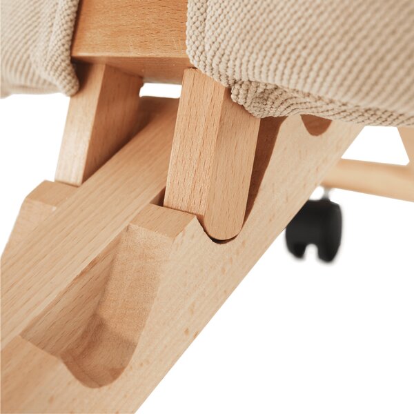 KONDELA Scaun tip kneeling ergonomic, crem / fag, GROCO