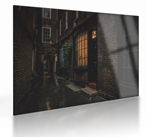 Tablou pe sticlă -Strada din Londra (70x50 cm)