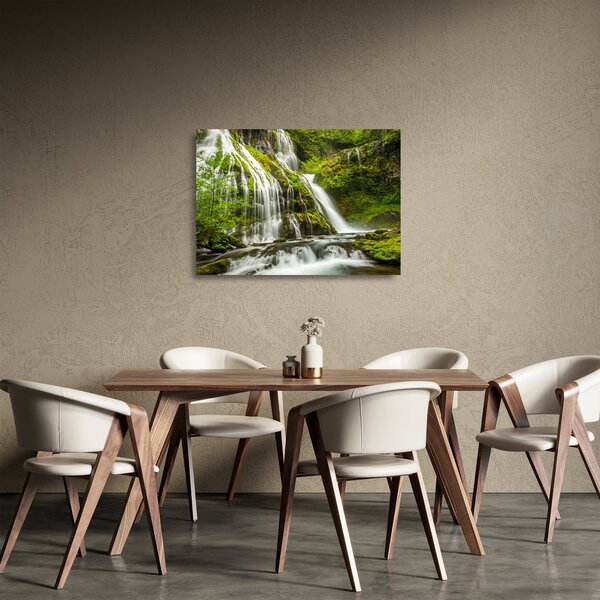 Tablou pe sticlă - Cascada, Wind River Valley (70x50 cm)