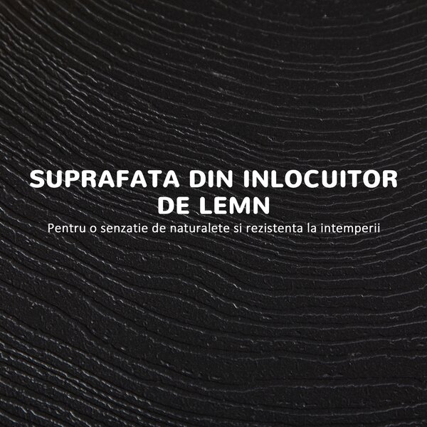 Outsunny Masă de Grădină Rotundă, Pliabilă, pentru 2 Persoane, Efect Lemn, Oțel+Plastic, Gri Închis, 60 x 60 x 73 cm | Aosom Romania
