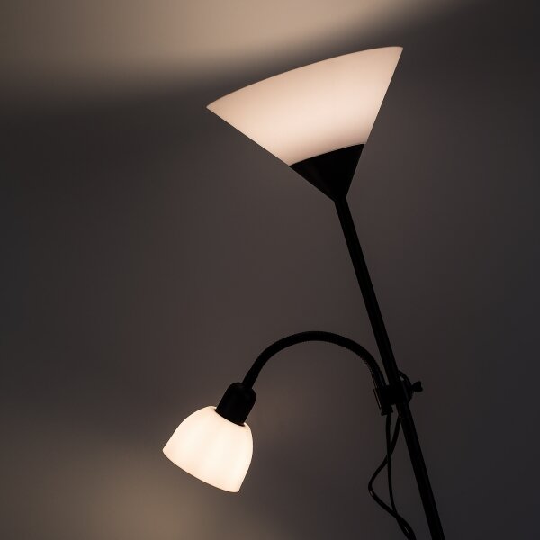 Brilagi - Lampadar ARIANA 1xE27/100W/230V + 1xE14/25W negru