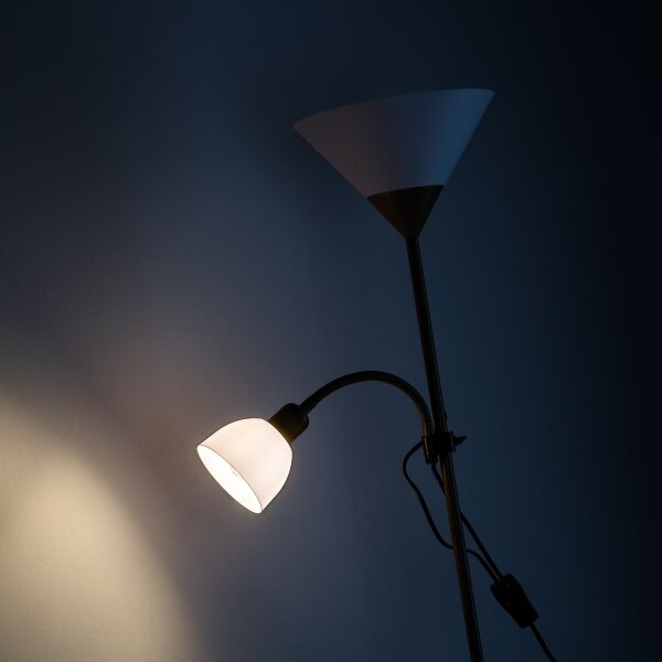 Brilagi - Lampadar ARIANA 1xE27/100W/230V + 1xE14/25W auriu
