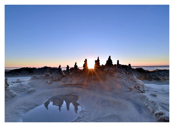 Tablou pe sticlă cu scenerie de nisip (70x50 cm)