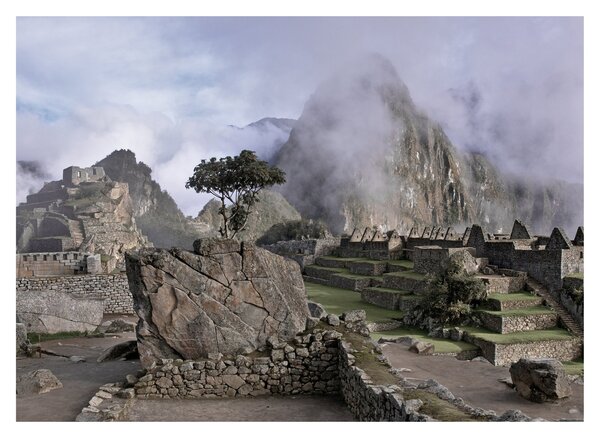 Tablou pe sticlă - Machu Picchu (70x50 cm)