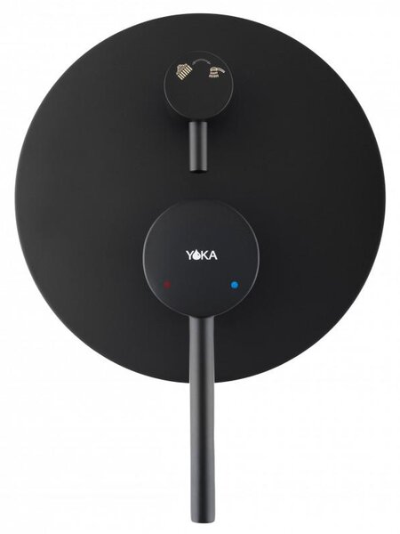 Erga Studio, set de duș ascuns cu cap de ploaie 30 cm și sistem i-BOX, negru mat, ERG-YKA-BP.STUDIO 30 BLK