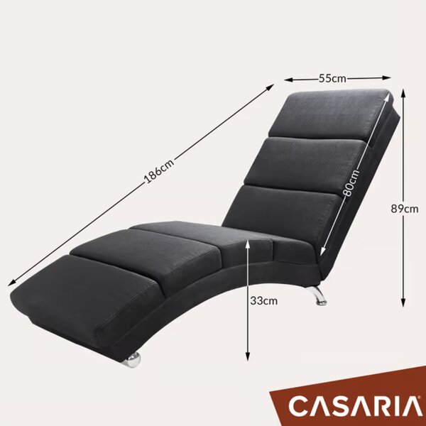 Șezlong LONDON cu funcție de masaj și încălzire, 186x55x89 cm, antracit Casaria
