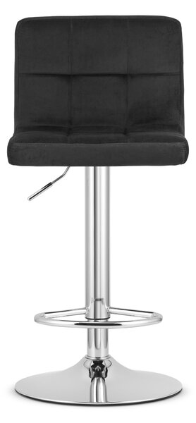 Scaun de bar negru PROT VELVET