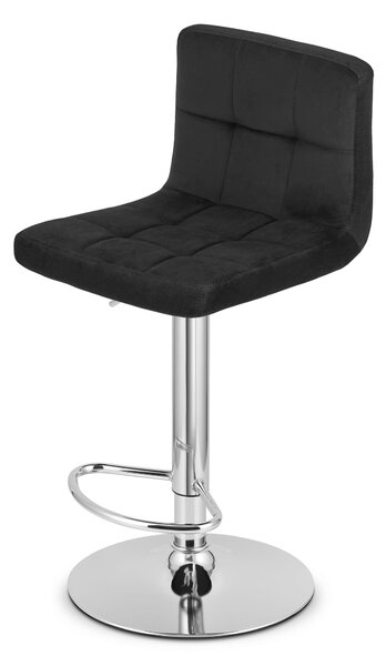 Scaun de bar negru PROT VELVET