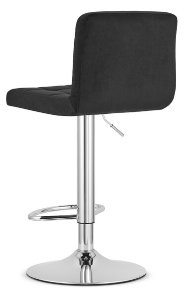 Scaun de bar negru PROT VELVET