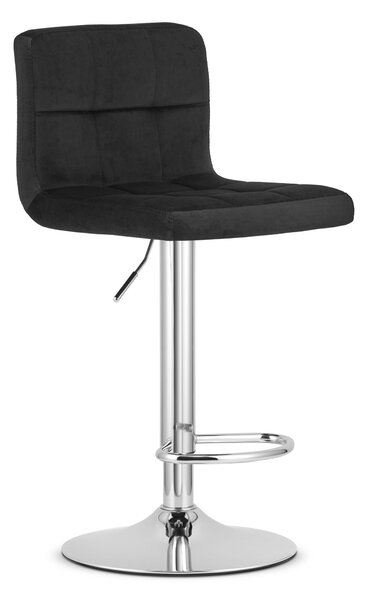 Scaun de bar negru PROT VELVET