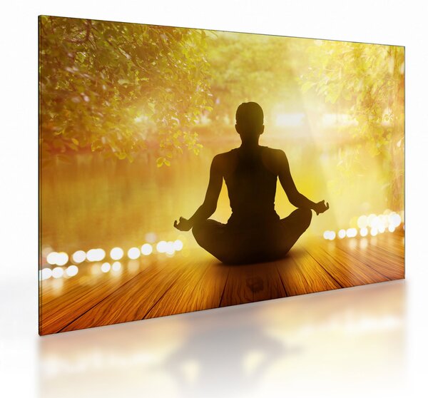 Tablou pe sticlă - meditare (70x50 cm)