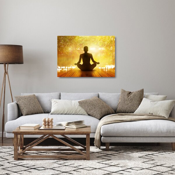 Tablou pe sticlă - meditare (70x50 cm)