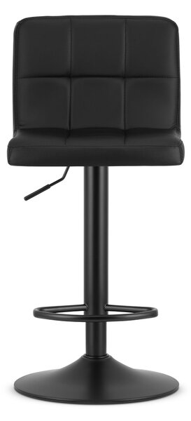 Scaun de bar negru PROT din piele ecologica cu picior negru