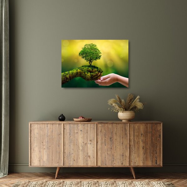 Tablou pe sticlă - Mama natura (70x50 cm)