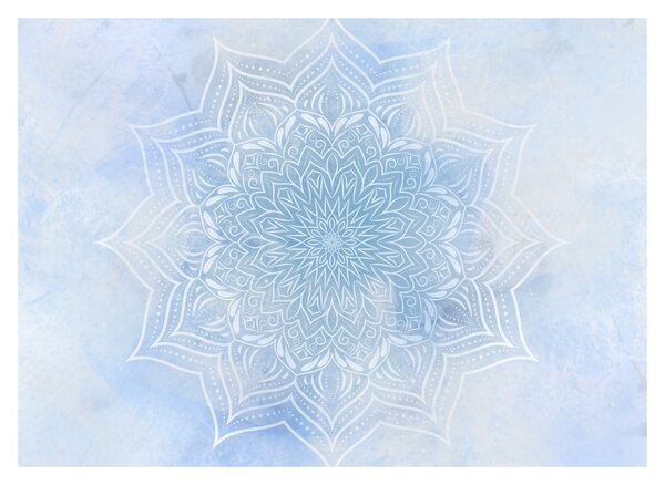 Tablou pe sticlă - mandala de iană (70x50 cm)