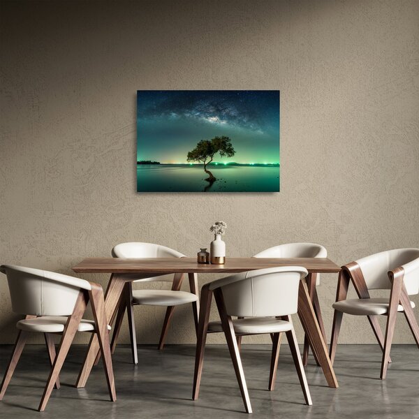 Tablou pe sticlă cu cerul nocturn (70x50 cm)