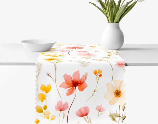 Goldea napron de masă teflonat - paradisul florilor 35x120 cm