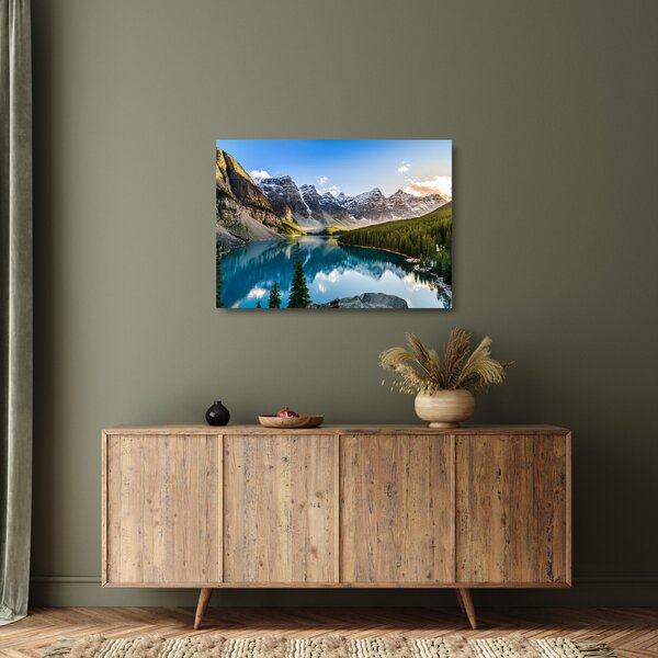 Tablou pe sticlă - Kanada. Parcul național Banff, Moraine Lake (70x50 cm)